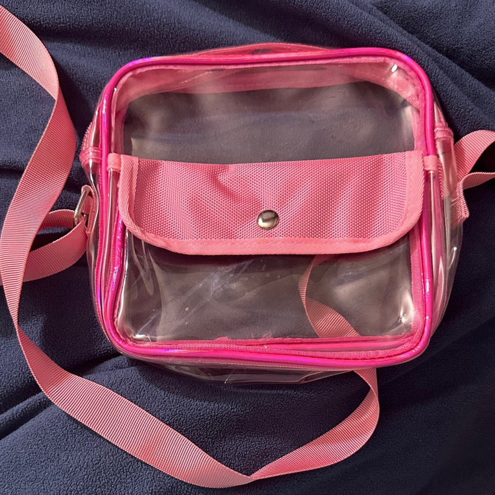 Pink Transparent Crossbody Bag